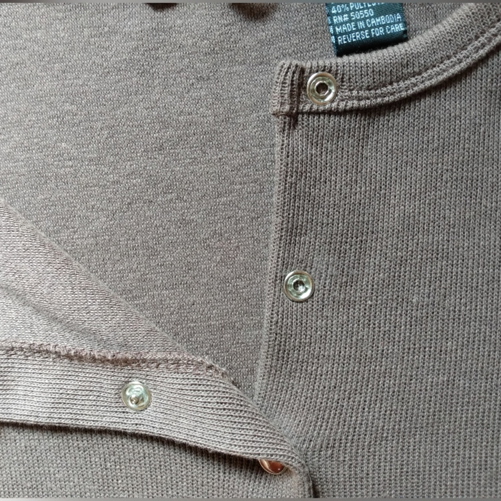 Reference Point Knit Cotton Blend Snap Button Cardigan - Picture 3 of 6
